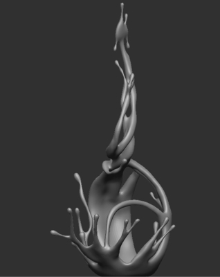 Sculpture de vague d'eau vive et dynamique Modèle de diagramme Décoration carrée