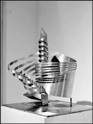 Espace intérieur Sculpture abstraite Polissage Matériaux en acier inoxydable